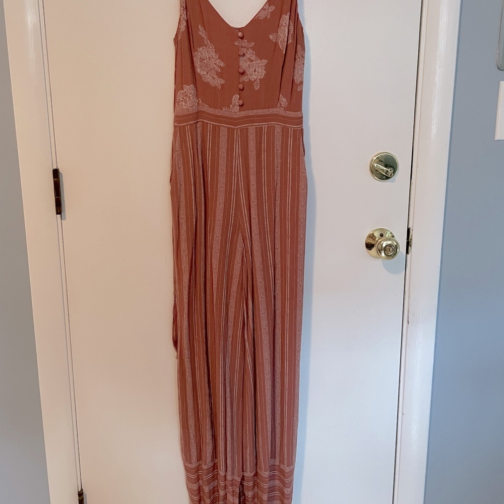 Lost & Wander Mauve Floral Jumpsuit
